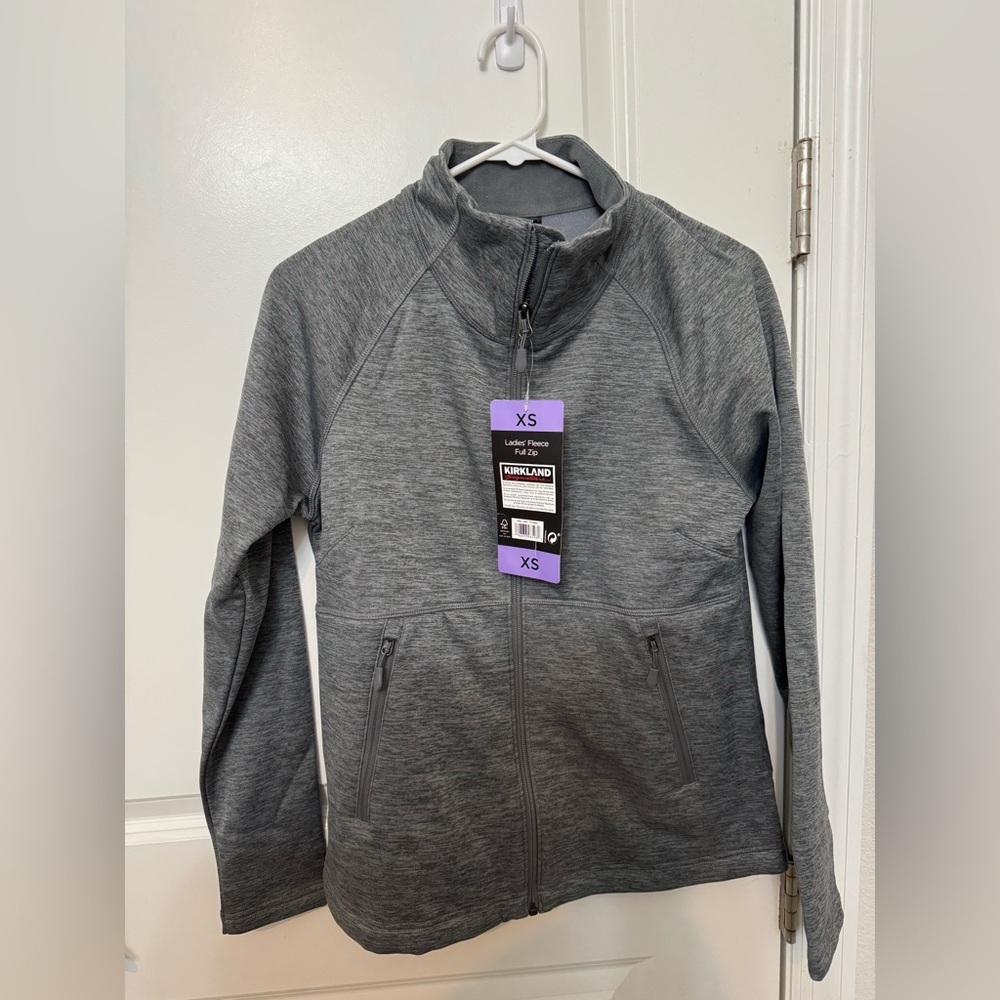 Kirkland Signature Ladies Full Zip Gray Jacket